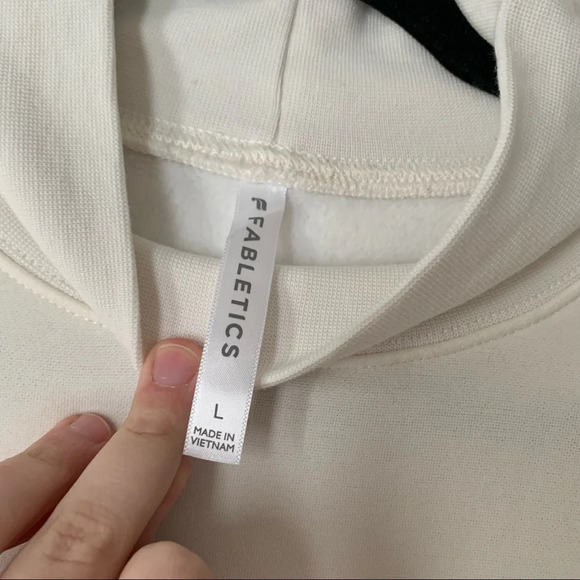 Fabletics white mock neck cozy sweater L - Picture 2 of 5